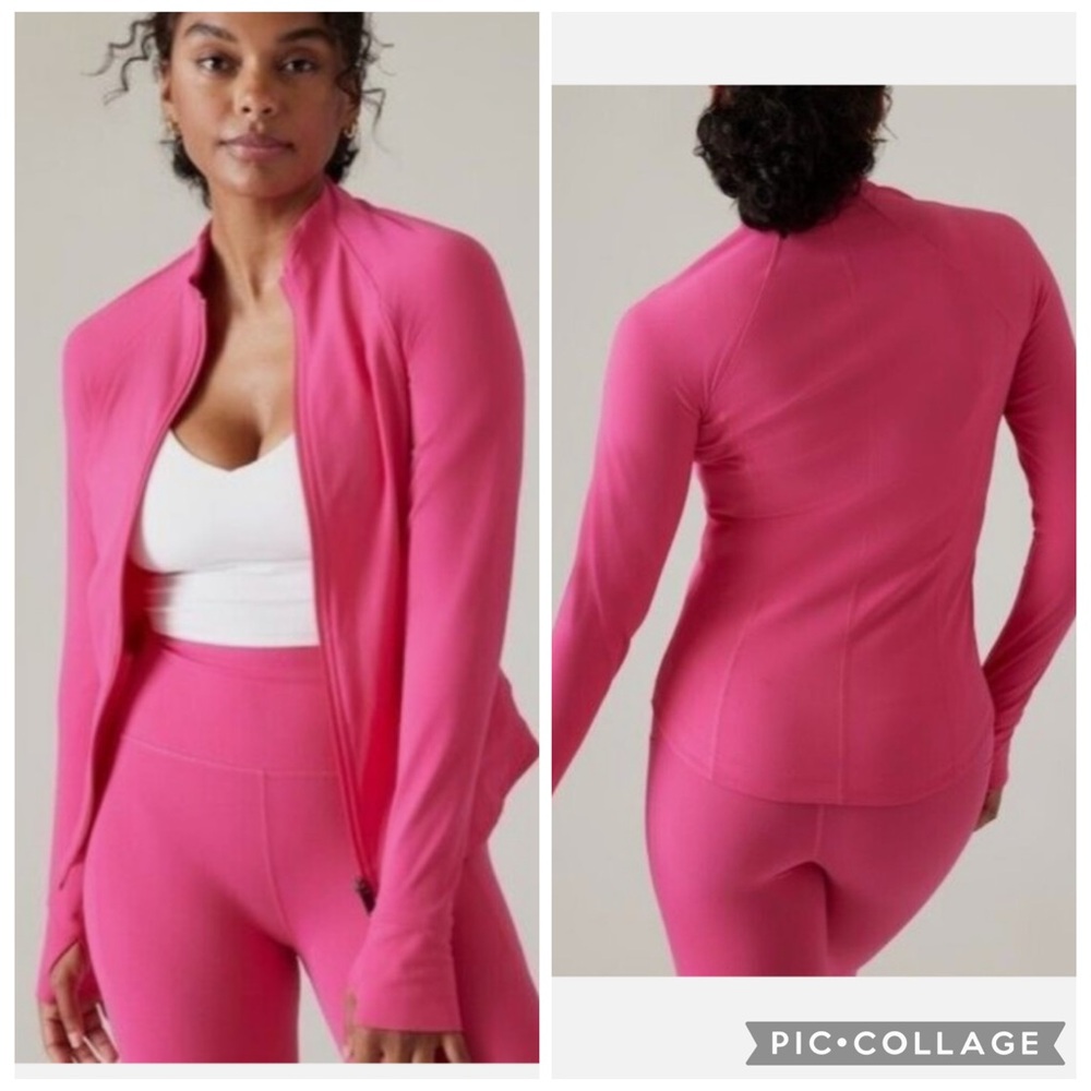 Athleta Salutation Jacket, Tulip Pink Size Xl #65… - image 1
